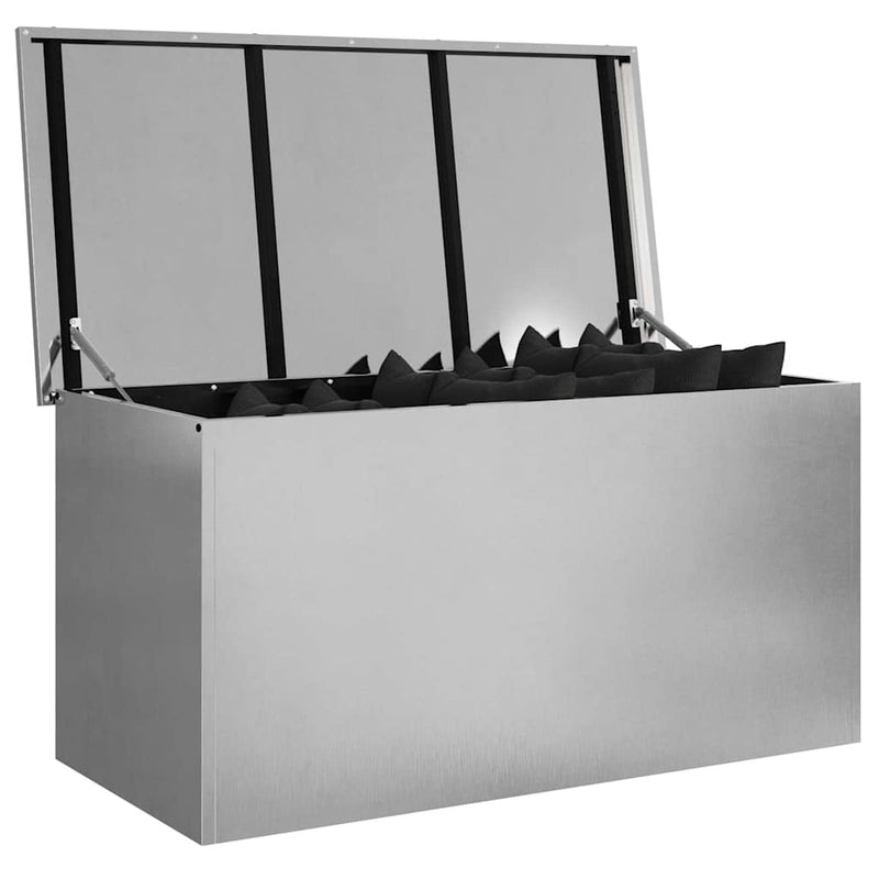 Load image into Gallery viewer, Vidaxl buitenopslagdoos zilver 100 x 50,5 x 50 cm staal