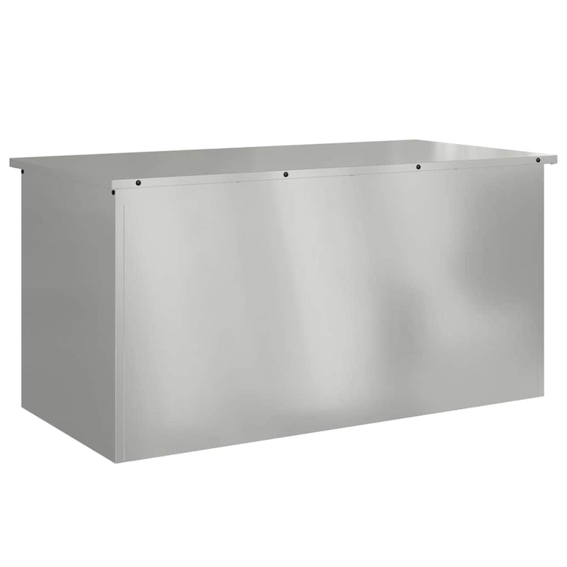 Load image into Gallery viewer, Vidaxl buitenopslagdoos zilver 100 x 50,5 x 50 cm staal