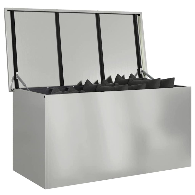 Load image into Gallery viewer, Vidaxl buitenopslagdoos zilver 100 x 50,5 x 50 cm staal