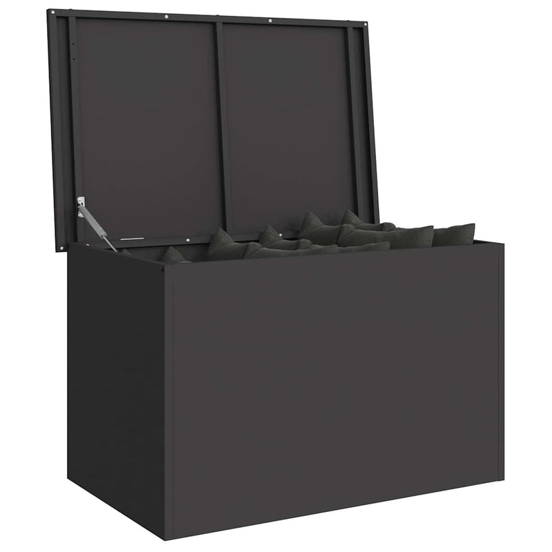 Load image into Gallery viewer, Vidaxl buitenopslagdoos zwart 80 x 50,5 x 50 cm staal