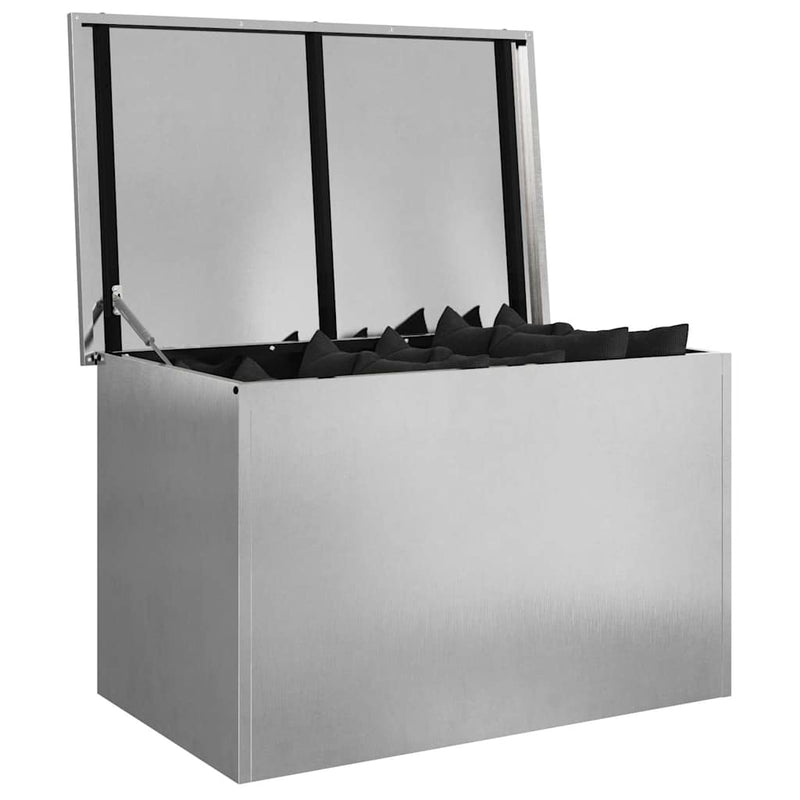 Load image into Gallery viewer, Vidaxl buitenopslagdoos zilver 80 x 50,5 x 50 cm staal
