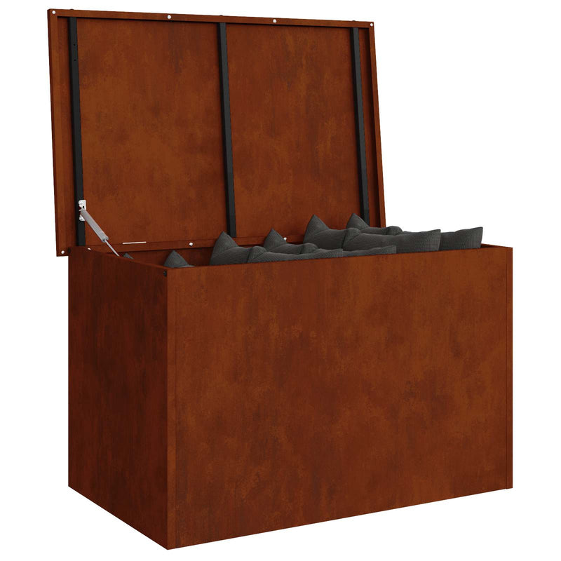 Load image into Gallery viewer, Vidaxl buitenopslagdoos roestig 80 x 50,5 x 50 cm staal