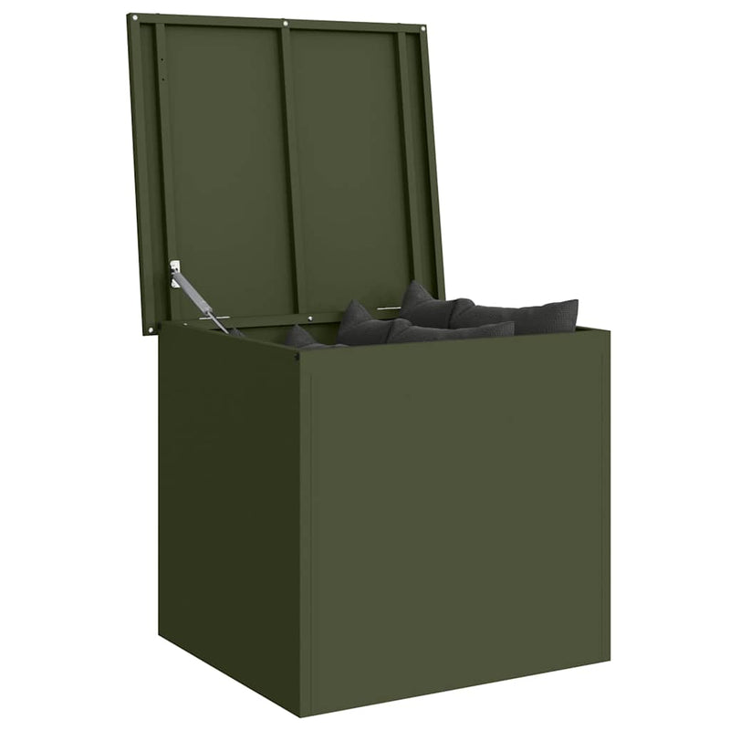 Load image into Gallery viewer, Vidaxl buitenopslagdoos olijf groen 55 x 50,5 x 50 cm staal
