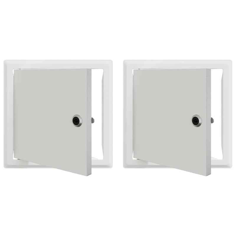 Load image into Gallery viewer, Vidaxl toegangs paneel 2 pcs wit 23 x 23 x 3 cm staal