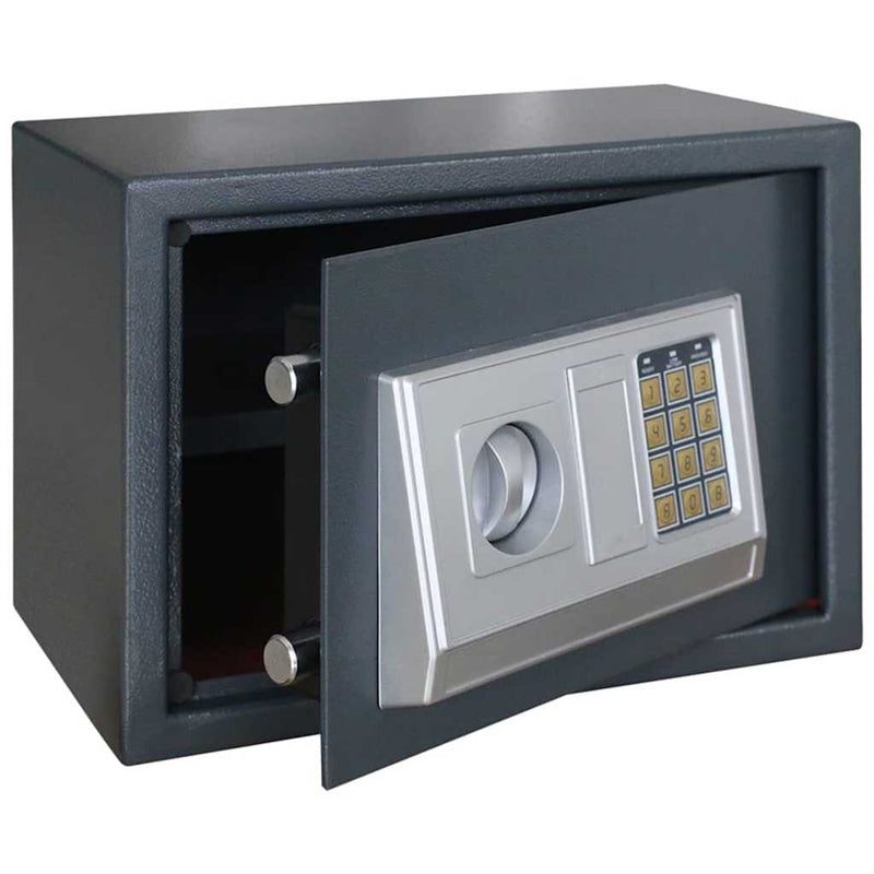 Load image into Gallery viewer, Vidaxl digitale kluis met slot donkergrijs 35 x 25 x 25 cm staal