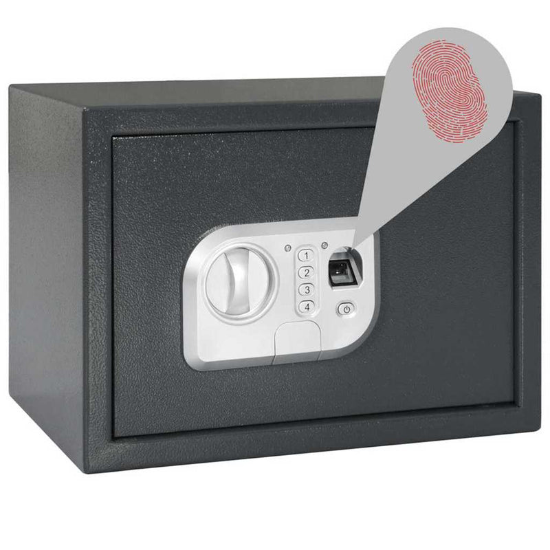 Load image into Gallery viewer, Vidaxl digitale kluis met slot donkergrijs 35 x 25 x 25 cm staal