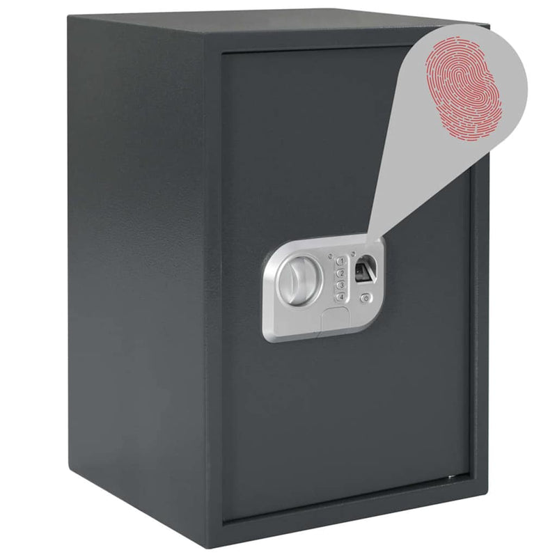 Load image into Gallery viewer, Vidaxl digitale kluis met slot donkergrijs 35 x 31 x 50 cm staal