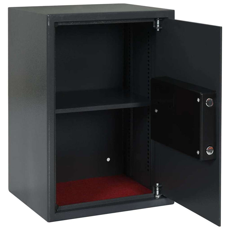 Load image into Gallery viewer, Vidaxl digitale kluis met slot donkergrijs 35 x 31 x 50 cm staal
