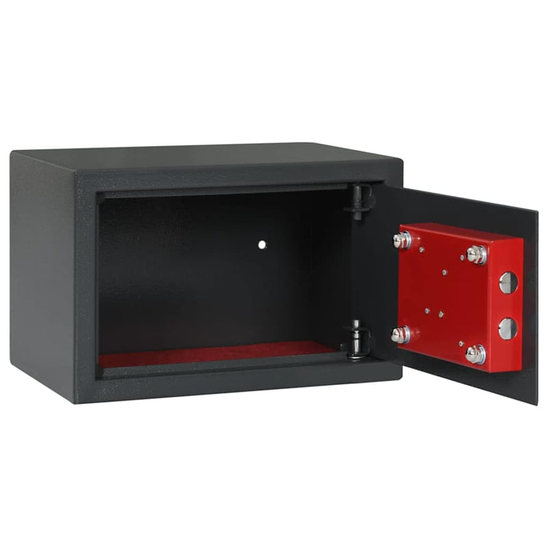 Load image into Gallery viewer, Vidaxl kluisdoos met slot donkergrijs 31 x 20 x 20 cm staal