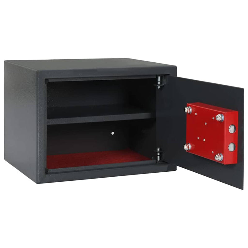 Load image into Gallery viewer, Vidaxl kluisdoos met slot donkergrijs 35 x 25 x 25 cm staal