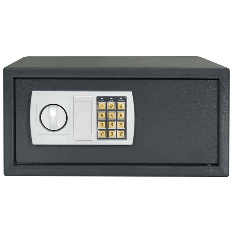 Load image into Gallery viewer, Vidaxl digitale kluis met slot donkergrijs 42 x 37 x 20 cm staal