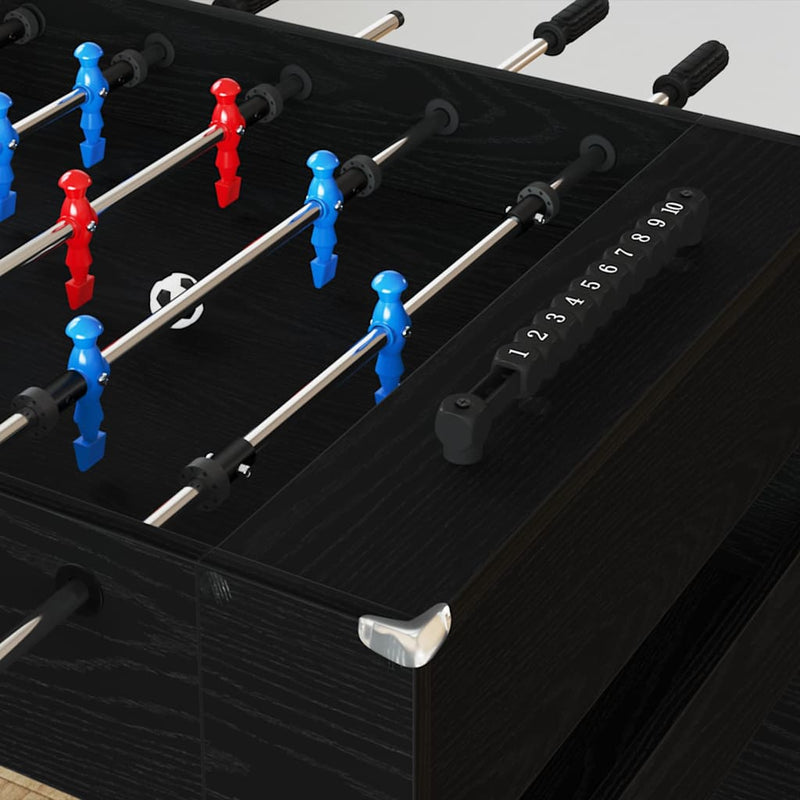 Load image into Gallery viewer, Vidaxl voetbaltafel zwart eiken 125 x 60,5 x 80 cm bewerkt hout