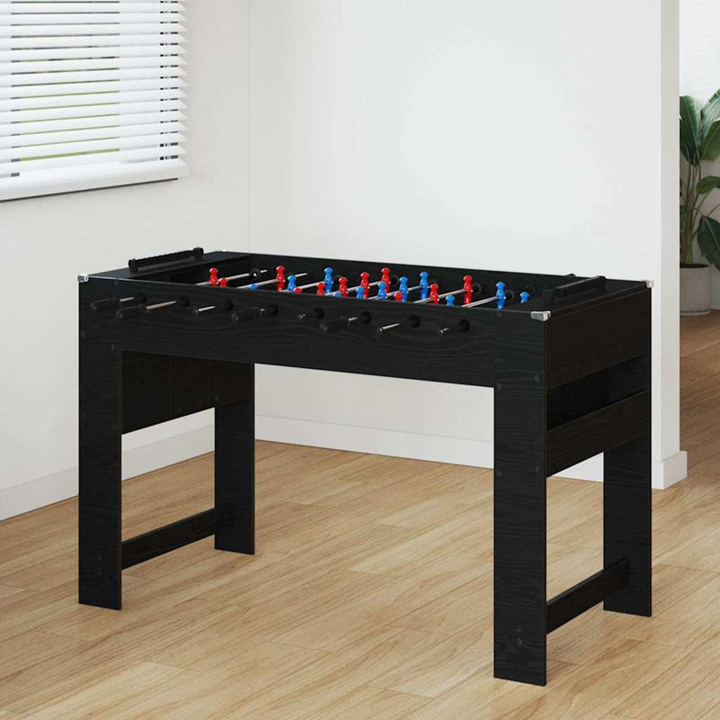 Load image into Gallery viewer, Vidaxl voetbaltafel zwart eiken 125 x 60,5 x 80 cm bewerkt hout