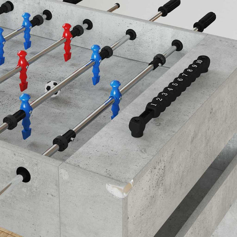 Load image into Gallery viewer, Vidaxl voetbaltafel beton grijs 125 x 60,5 x 80 cm bewerkt hout