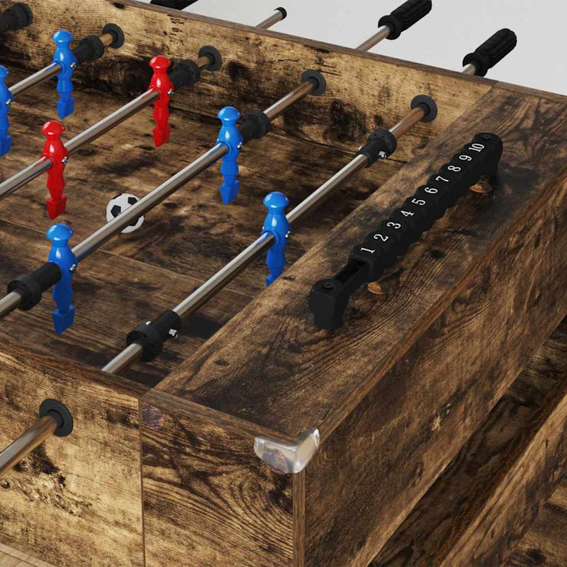 Load image into Gallery viewer, Vidaxl voetbaltafel gerookt eiken 125 x 60,5 x 80 cm bewerkt hout