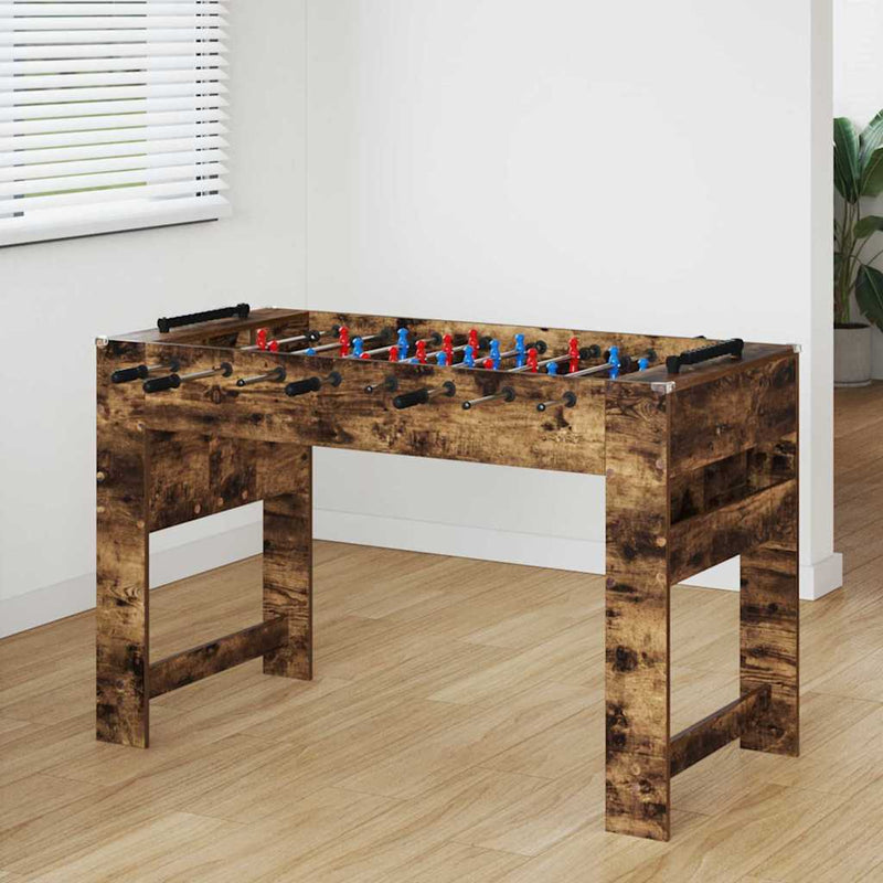 Load image into Gallery viewer, Vidaxl voetbaltafel gerookt eiken 125 x 60,5 x 80 cm bewerkt hout