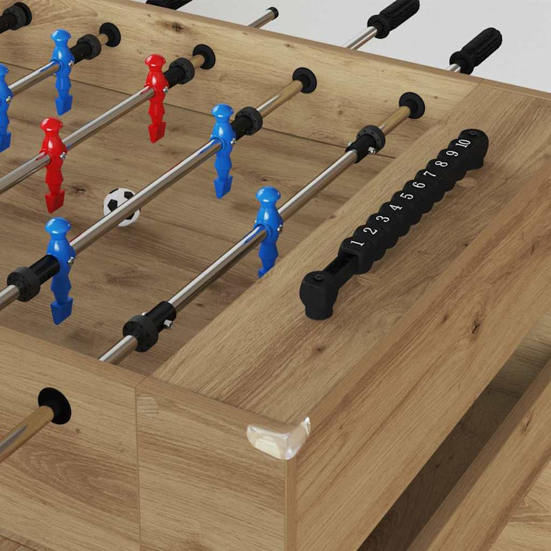Load image into Gallery viewer, Vidaxl voetbaltafel artisan eiken 125 x 60,5 x 80 cm bewerkt hout
