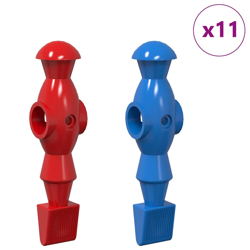 Load image into Gallery viewer, Vidaxl voetbaltafel spelers 22 pcs blauw en rood 2,4 x 2,1 x 9,7 cm pp