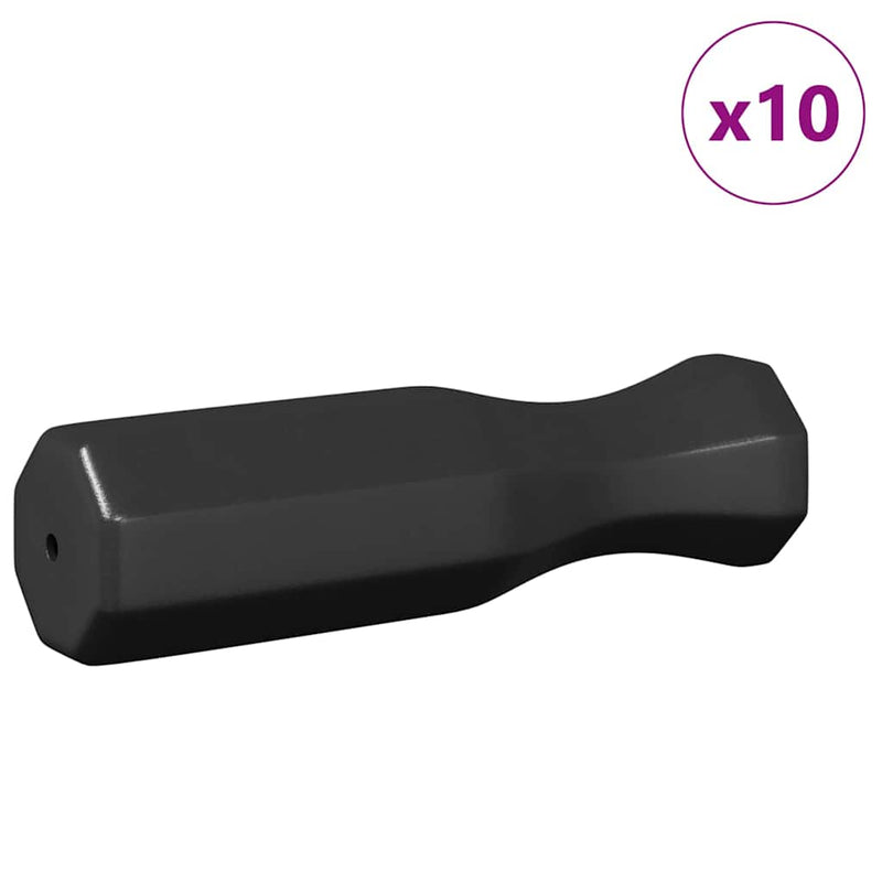Load image into Gallery viewer, Vidaxl voetbal tafel handvatten 10 pcs zwart 3,1 x 3,1 x 17,8 cm