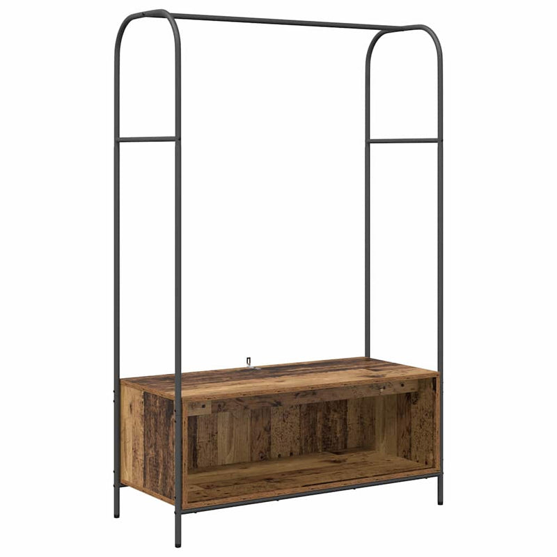 Load image into Gallery viewer, Vidaxl kledingrek bruin eiken 100 x 44 x 160 cm bewerkt hout