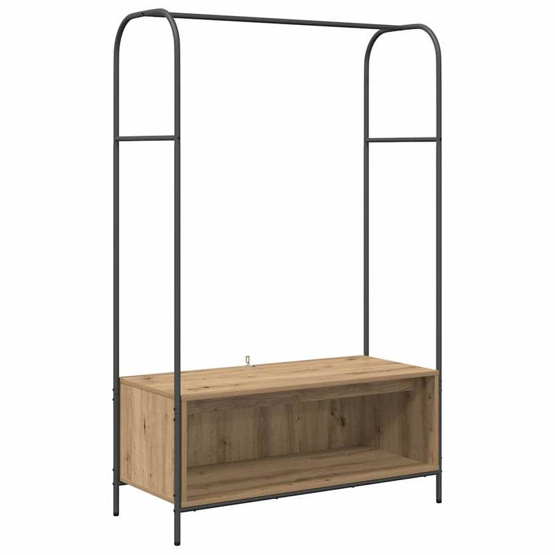 Load image into Gallery viewer, Vidaxl kledingrek bruin eiken 100 x 44 x 160 cm bewerkt hout