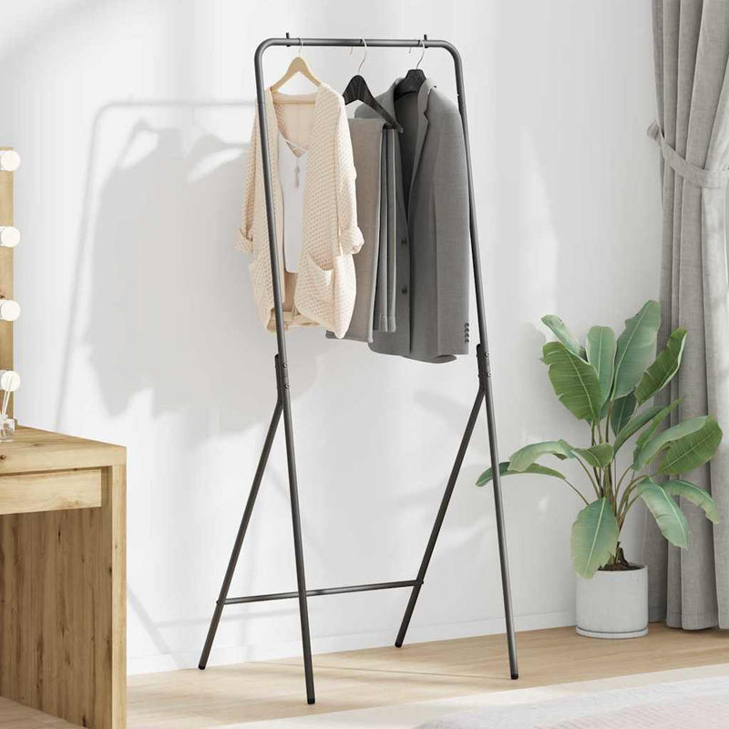 Load image into Gallery viewer, Vidaxl kledingrek zwart 60 x 53 x 155 cm staal