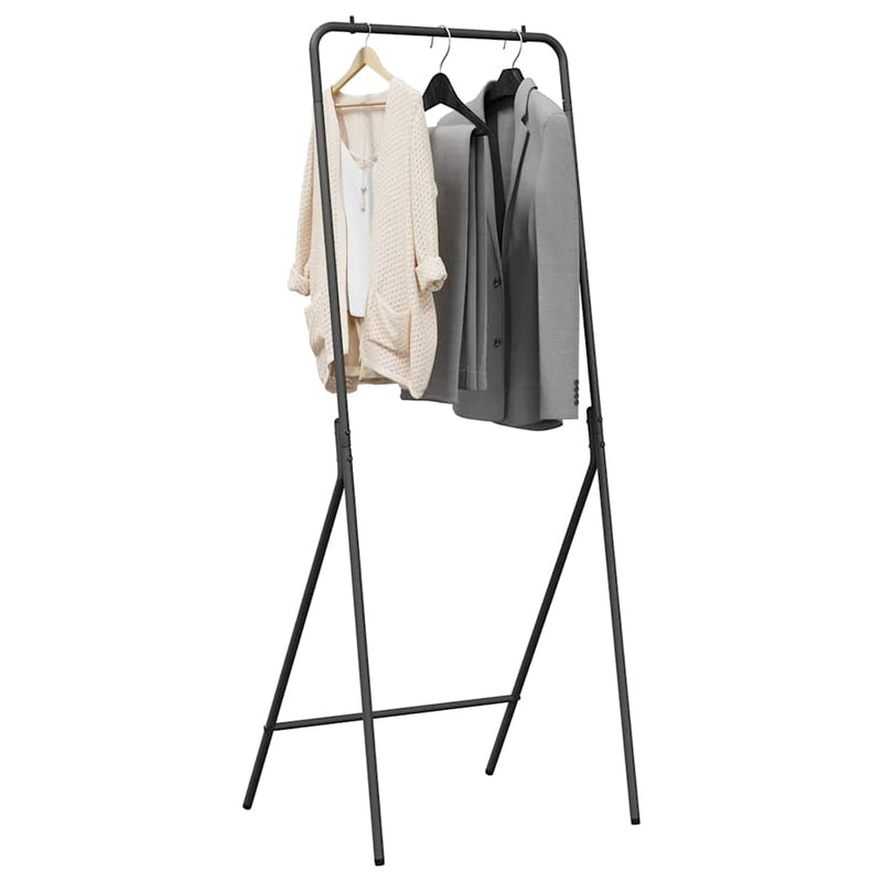 Load image into Gallery viewer, Vidaxl kledingrek zwart 60 x 53 x 155 cm staal