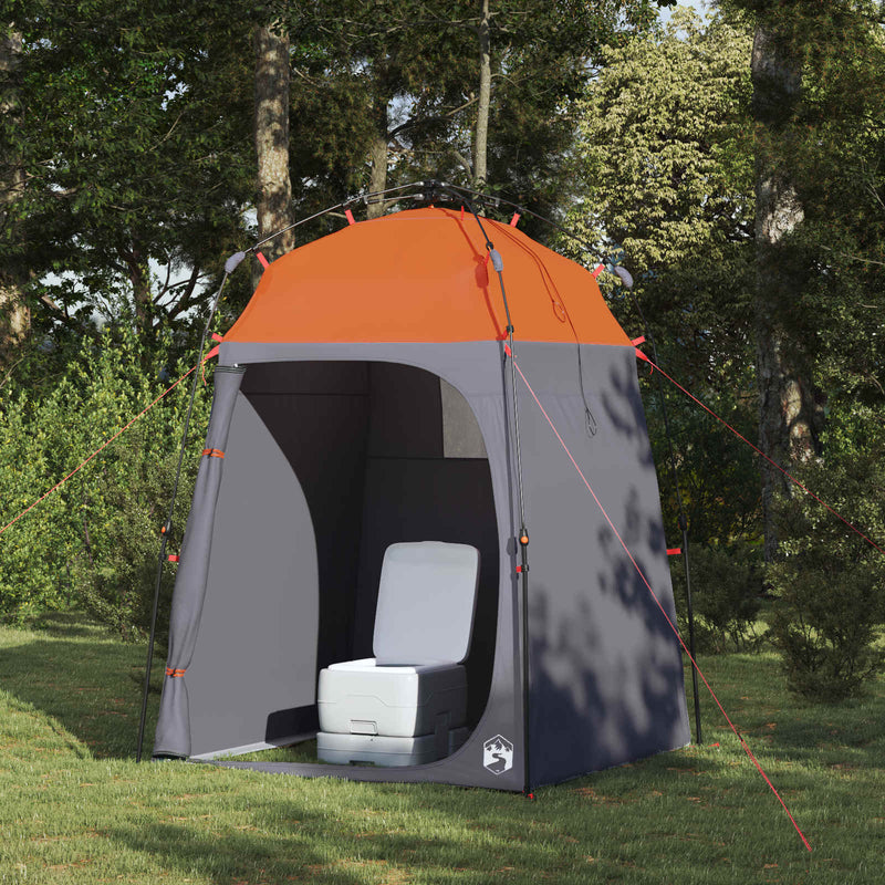 Load image into Gallery viewer, Vidaxl instant tent 2-person quick-release met dak grijs en oranje