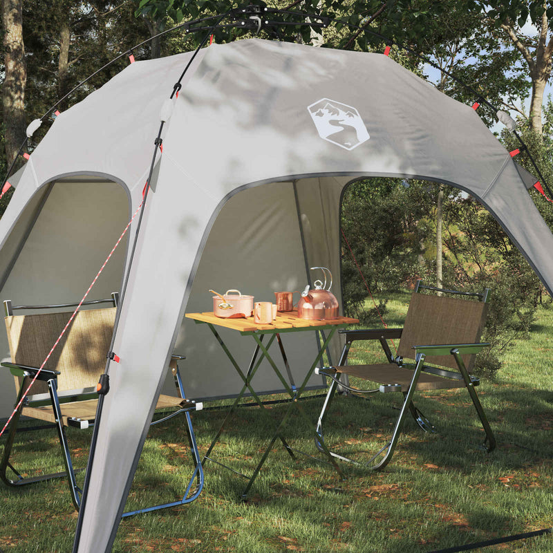Load image into Gallery viewer, Vidaxl instant tent 4-person quick-release grijs 260 x 260 x 197 cm