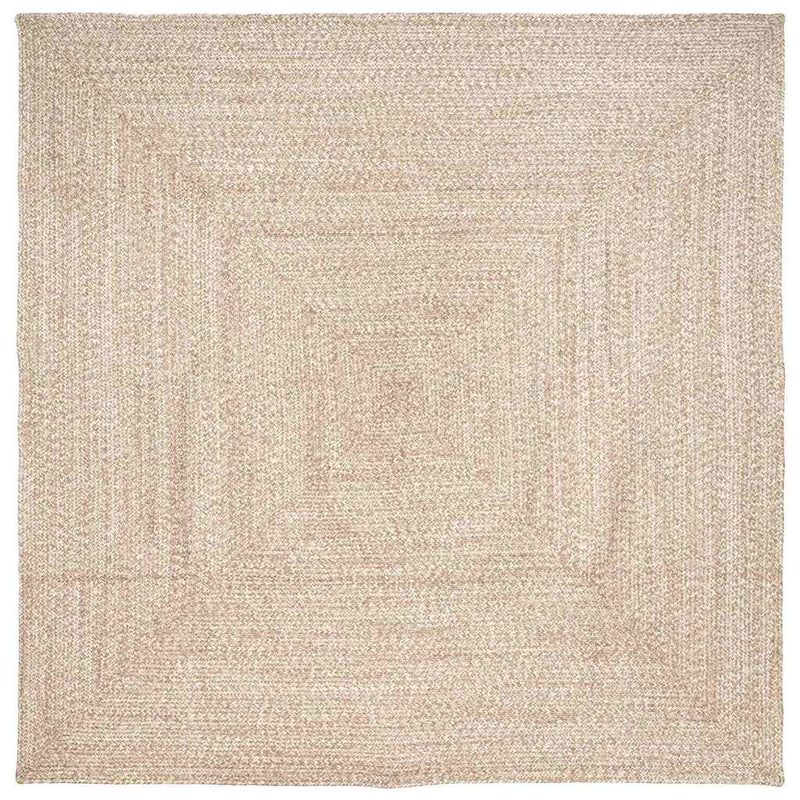 Load image into Gallery viewer, Vidaxl vloerkleden vierkant natuurlijk en wit 240 x 240 cm jute