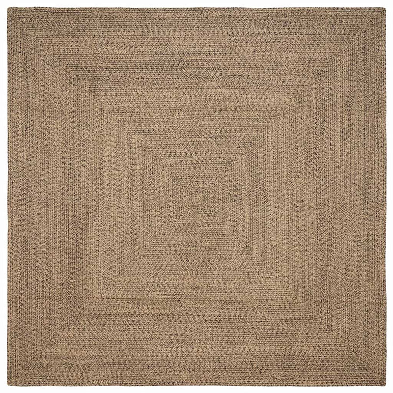 Load image into Gallery viewer, Vidaxl vloerkleden vierkant natuurlijk en zwart 240 x 240 cm jute