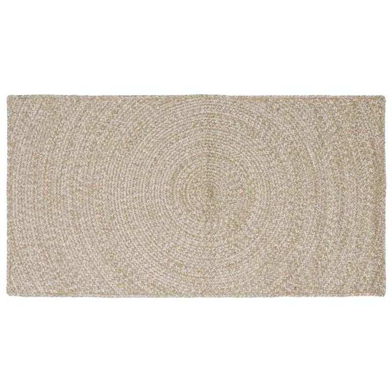 Load image into Gallery viewer, Vidaxl vloerkleden rechthoekig natuurlijk en wit 100 x 200 cm jute