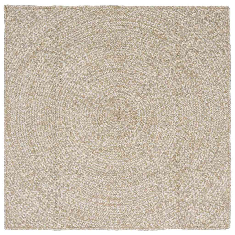 Load image into Gallery viewer, Vidaxl vloerkleden vierkant natuurlijk en wit 120 x 120 cm jute