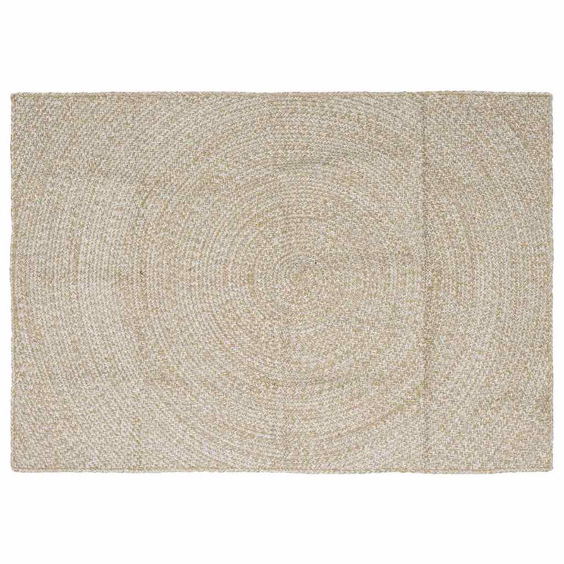 Load image into Gallery viewer, Vidaxl vloerkleden rechthoekig natuurlijk en wit 120 x 170 cm jute