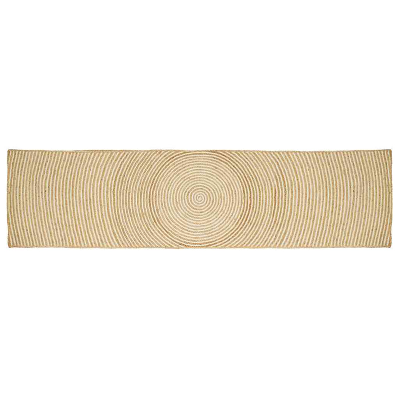 Load image into Gallery viewer, Vidaxl vloerkleed natuurlijk en wit 60 x 400 cm jute