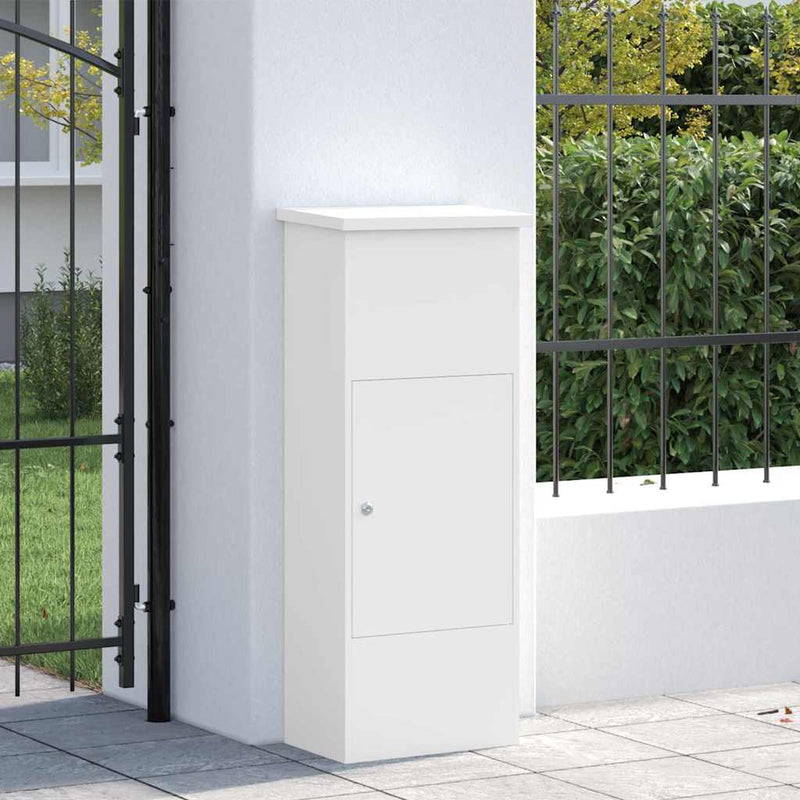 Load image into Gallery viewer, Vidaxl pakket inwerp box met opslag wit 44,5 x 29 x 110,5 cm staal