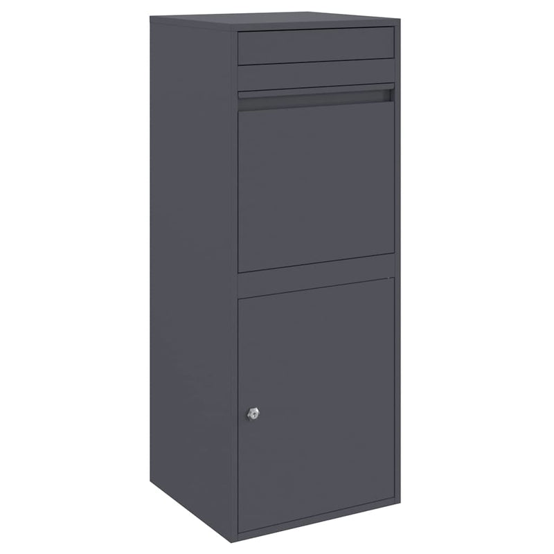 Load image into Gallery viewer, Vidaxl pakket inwerp box met opslag antraciet 41 x 38 x 103 cm staal