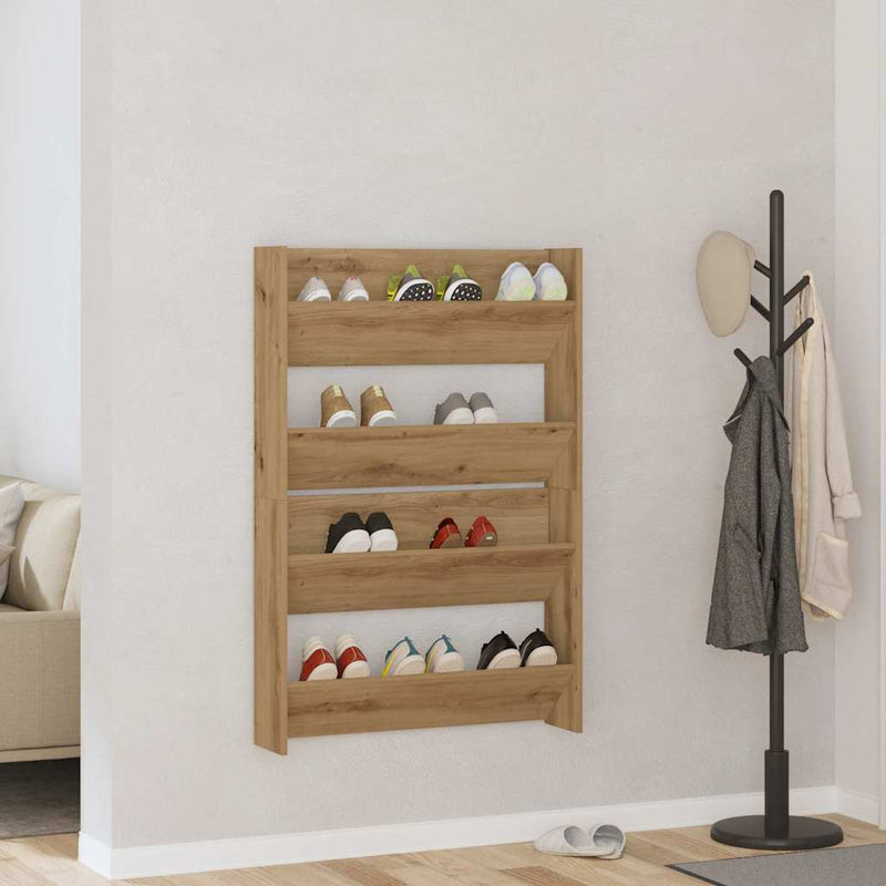 Load image into Gallery viewer, Vidaxl schoenenkast 2 pcs artisan eiken 85 x 18 x 90 cm bewerkt hout