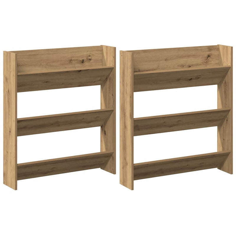 Load image into Gallery viewer, Vidaxl schoenenkast 2 pcs artisan eiken 85 x 18 x 90 cm bewerkt hout