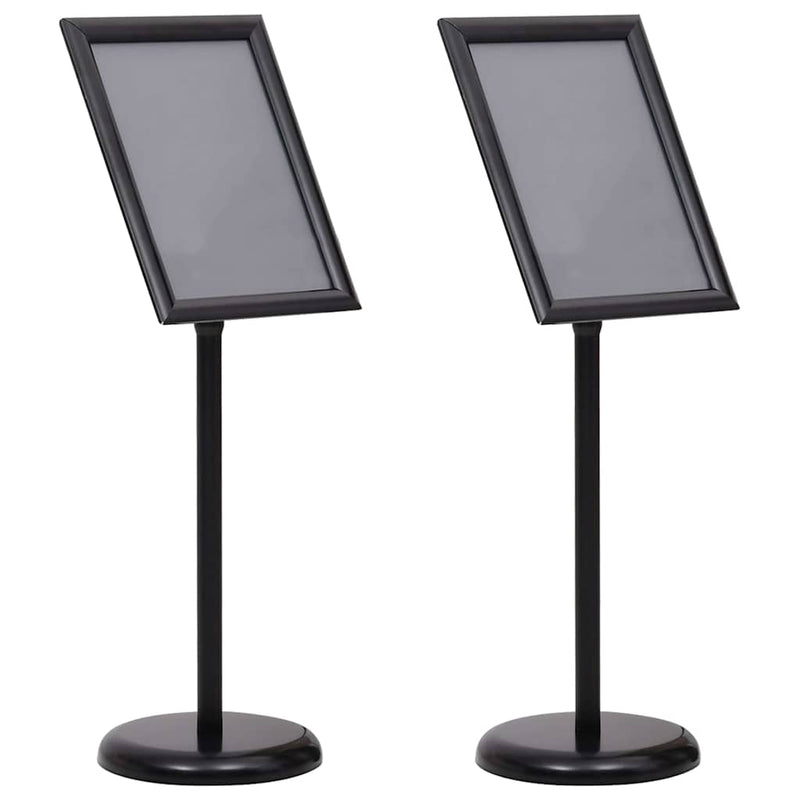 Load image into Gallery viewer, Vidaxl posterstandaards 2 pcs zwart 32.7 x 24 x 108 cm aluminium