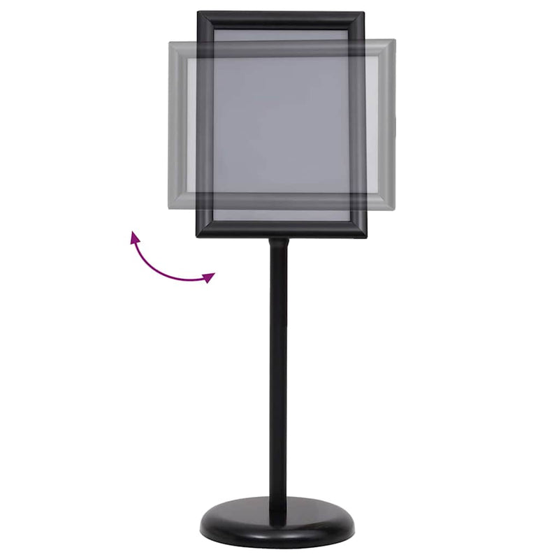 Load image into Gallery viewer, Vidaxl posterstandaards 2 pcs zwart 32.7 x 24 x 108 cm aluminium