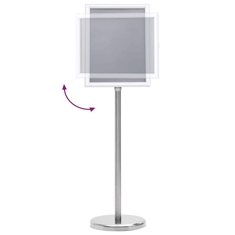 Load image into Gallery viewer, Vidaxl posterstandaards 2 pcs zilver 32.7 x 24 x 108 cm aluminium