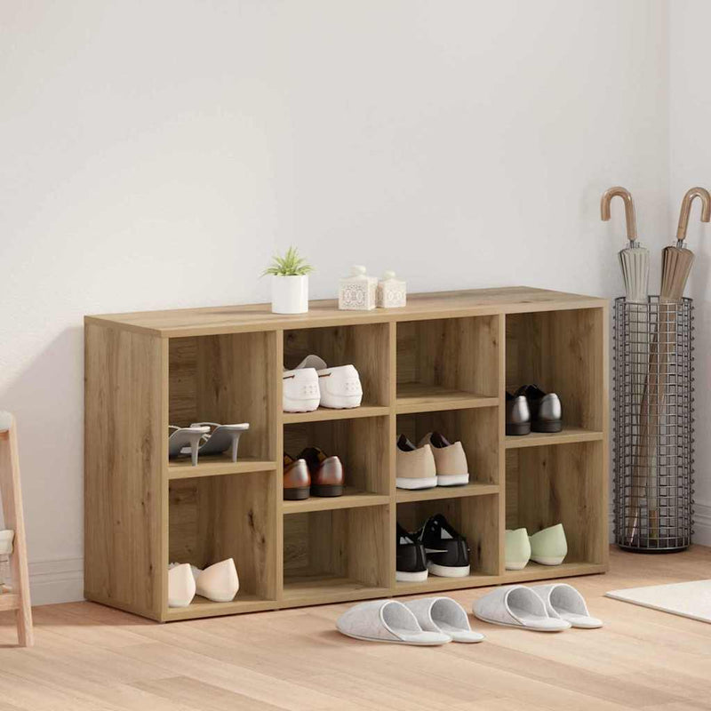 Load image into Gallery viewer, Vidaxl schoenenbank artisan eiken 103 x 30 x 54,5 cm bewerkt hout