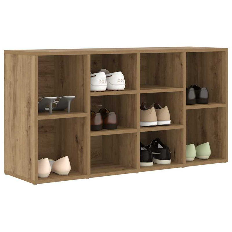 Load image into Gallery viewer, Vidaxl schoenenbank artisan eiken 103 x 30 x 54,5 cm bewerkt hout