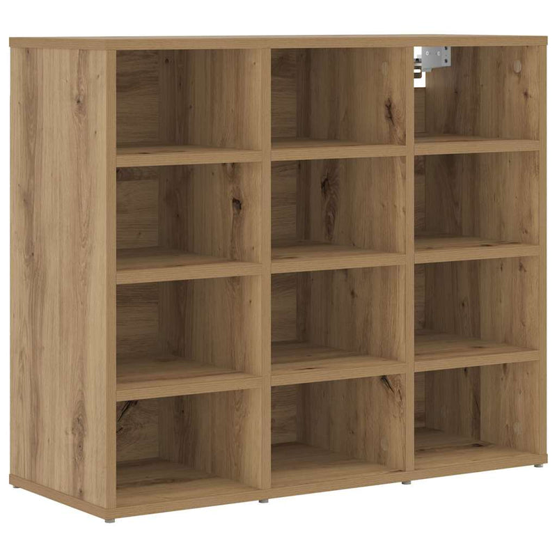 Load image into Gallery viewer, Vidaxl schoenenkast artisan eiken 77,5 x 30 x 67 cm bewerkt hout