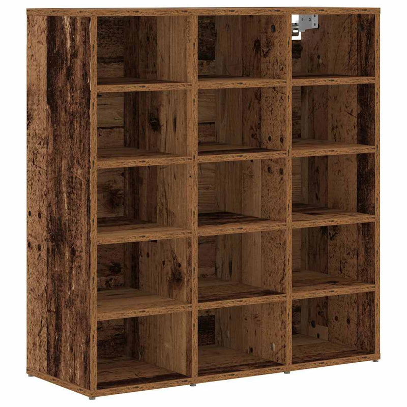 Load image into Gallery viewer, Vidaxl schoenenkast met plank oudhout 77,5 x 30 x 83,5 cm bewerkt hout