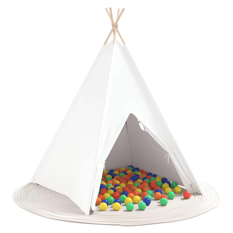 Load image into Gallery viewer, Vidaxl teepee tent wit 120 x 120 x 150 cm stof en plastic