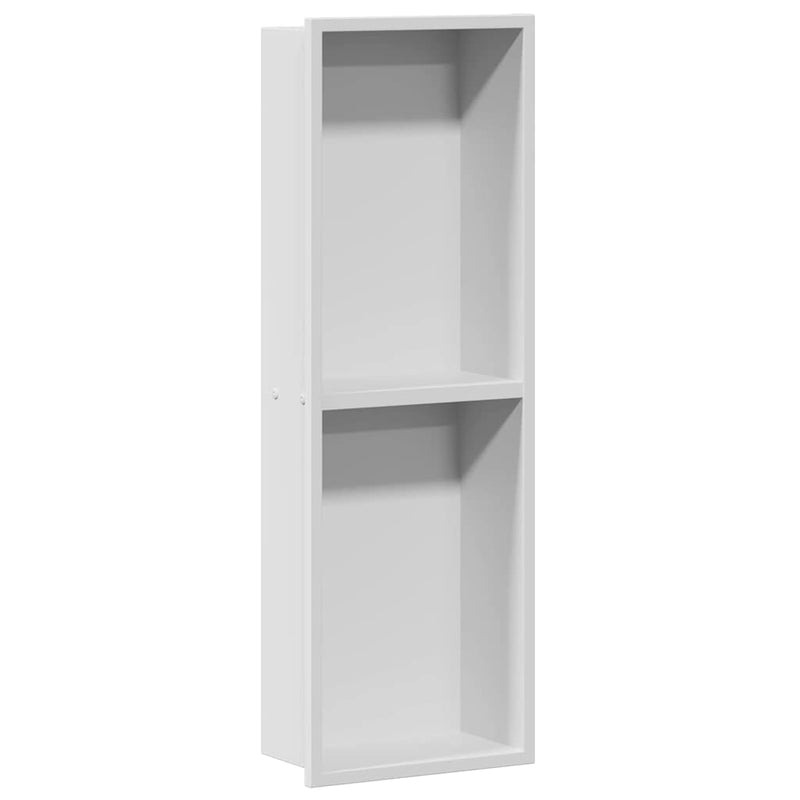 Load image into Gallery viewer, Vidaxl douche niche wit 60 x 20 x 9,5 cm roestvrij staal