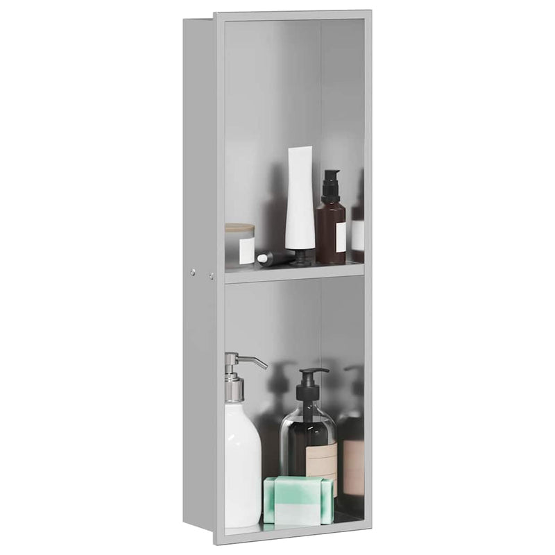 Load image into Gallery viewer, Vidaxl douche niche zilver 60 x 20 x 9,5 cm roestvrij staal