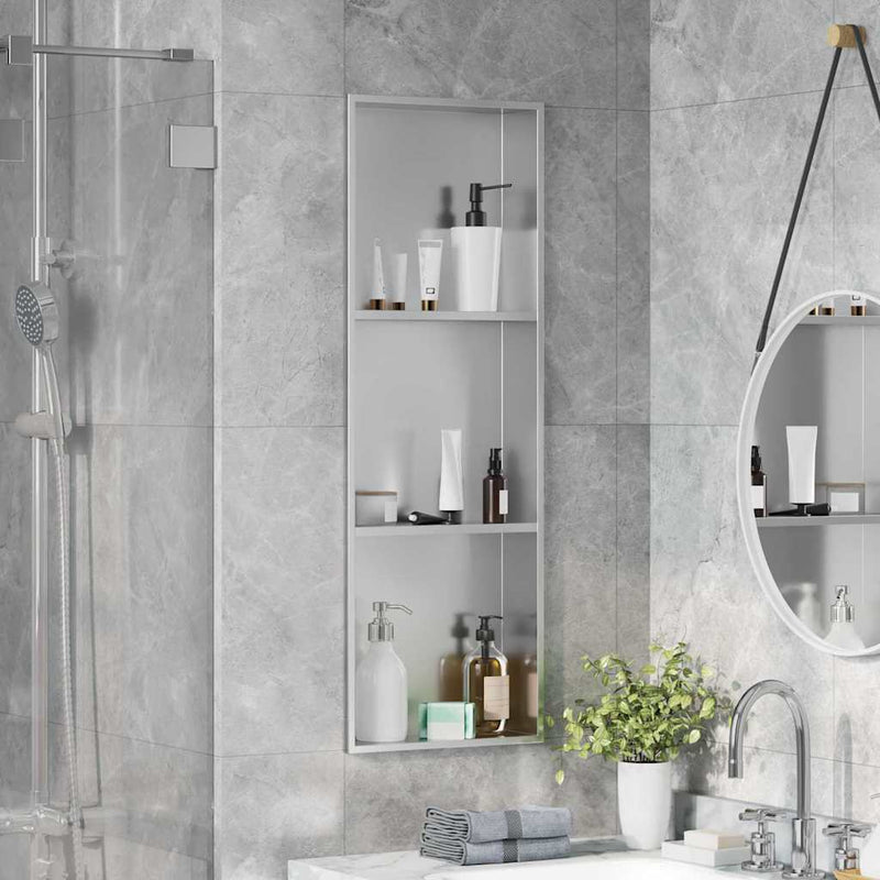 Load image into Gallery viewer, Vidaxl douche niche zilver 90 x 30 x 9,5 cm roestvrij staal